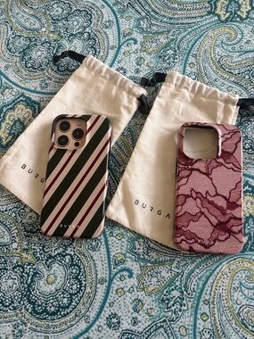 Two iPhone 15 Pro Phone Cases by Burga NEW
